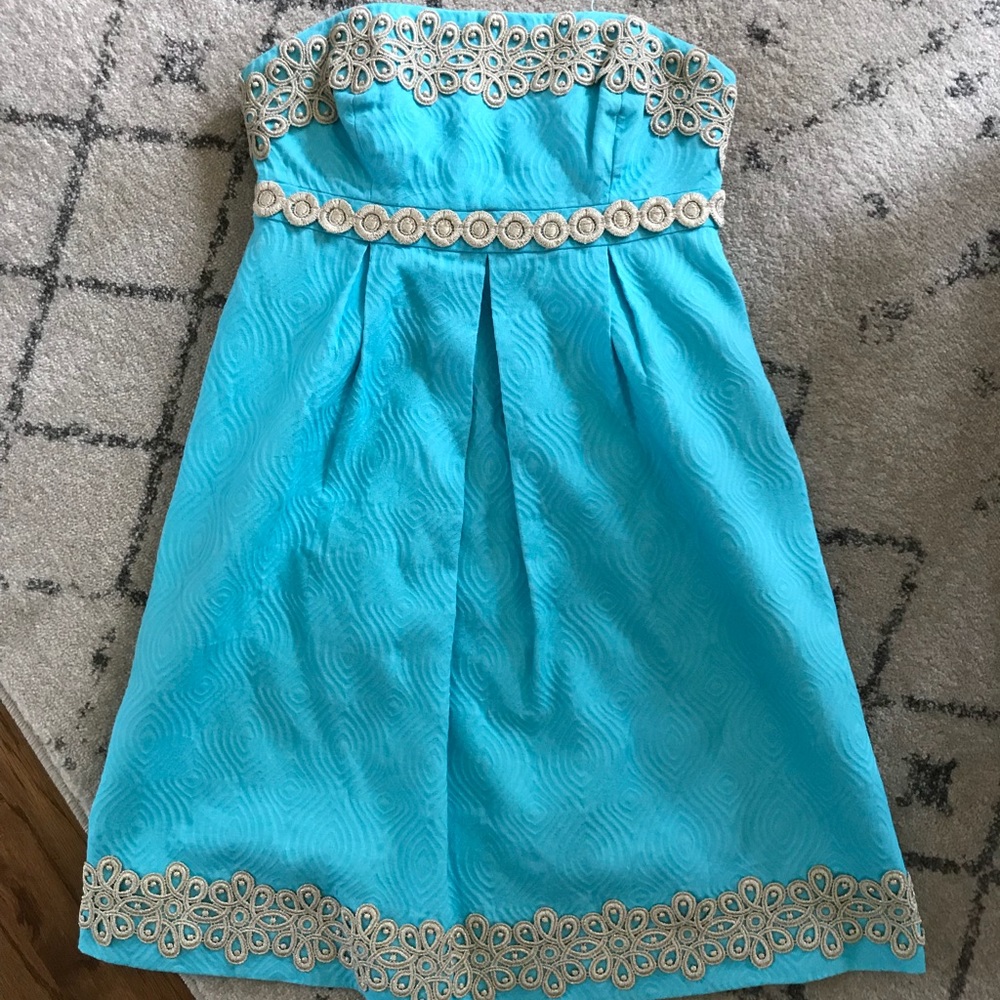 Lily Pulitzer strapless dress size 0